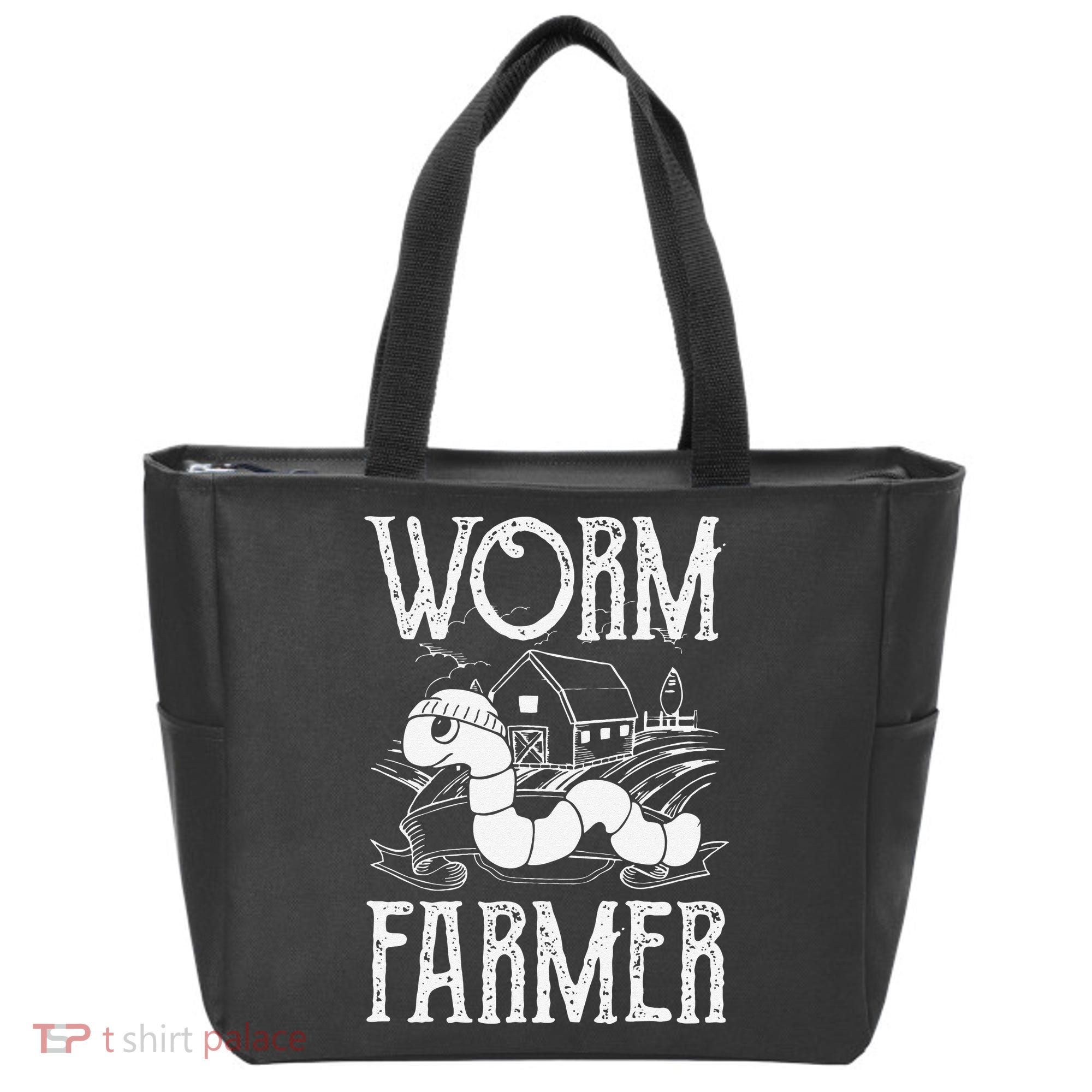 Worm Farmer Vermiculture Gardening funny Farming Tote Bag