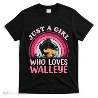 Walleye Fish Vintage Retro Just A Girl Who Loves Walleye T-Shirt thumb 0