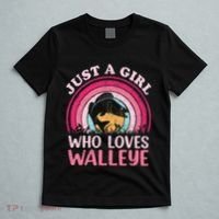 Walleye Fish Vintage Retro Just A Girl Who Loves Walleye T-Shirt thumb 5