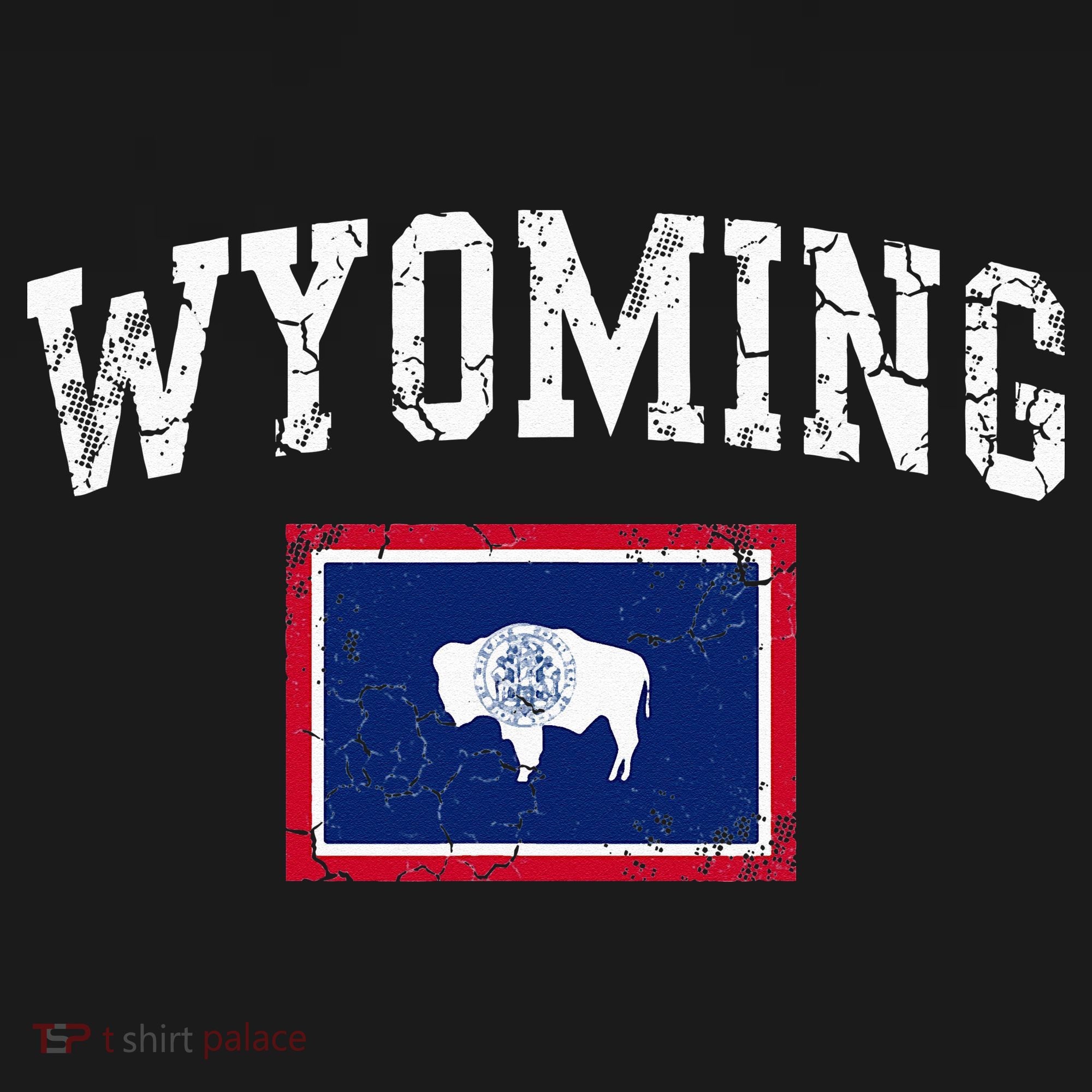 Wyoming Flag Vintage Fade T-Shirt