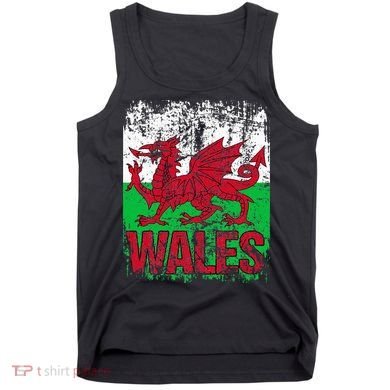 WALES Flag Vintage Distressed WALES Tank Top