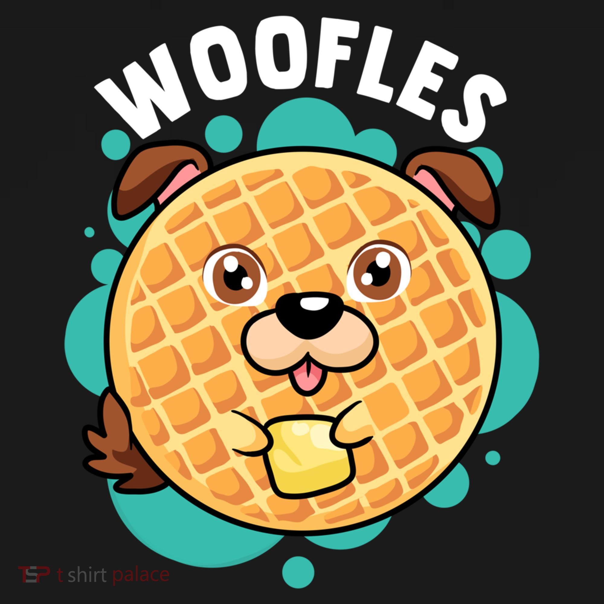 Woofles Funny Waffle Dog Lover Pun Foodie Graphic Joke Gift Women's Hoodie