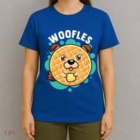 Woofles Funny Waffle Dog Lover Pun Foodie Graphic Joke Gift T-Shirt thumb 4