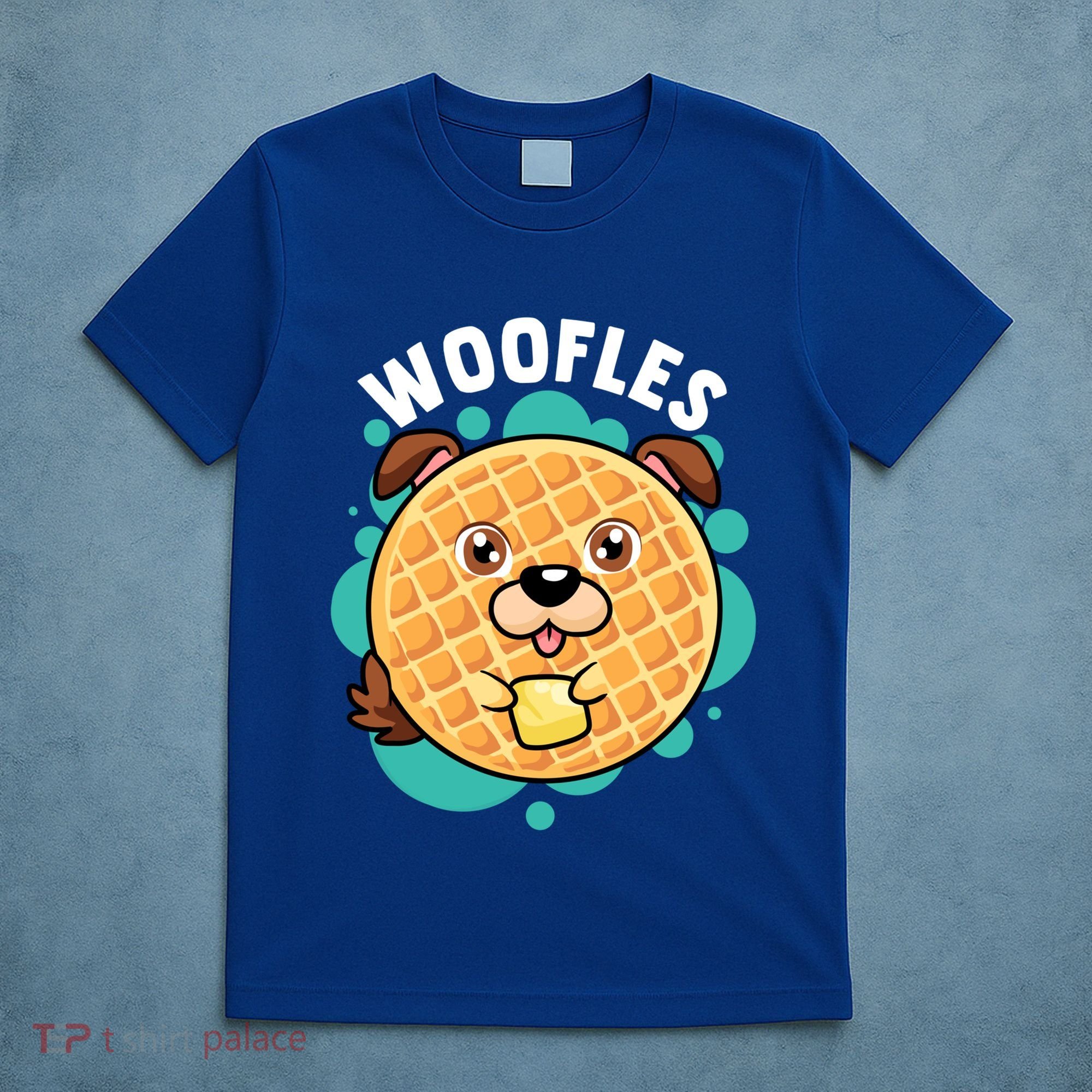 Woofles Funny Waffle Dog Lover Pun Foodie Graphic Joke Gift T-Shirt