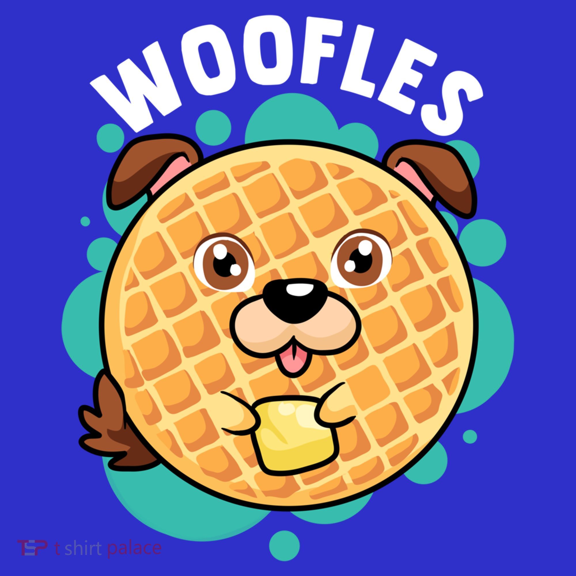 Woofles Funny Waffle Dog Lover Pun Foodie Graphic Joke Gift T-Shirt