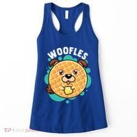 Woofles Funny Waffle Dog Lover Pun Foodie Graphic Joke Gift Women's Tank Top thumb 0
