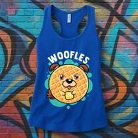 Woofles Funny Waffle Dog Lover Pun Foodie Graphic Joke Gift Women's Tank Top thumb 3