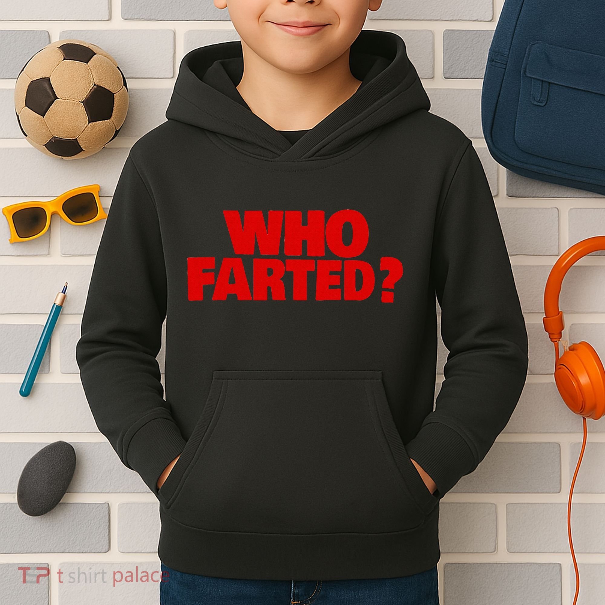 Who Farted Kids Hoodie