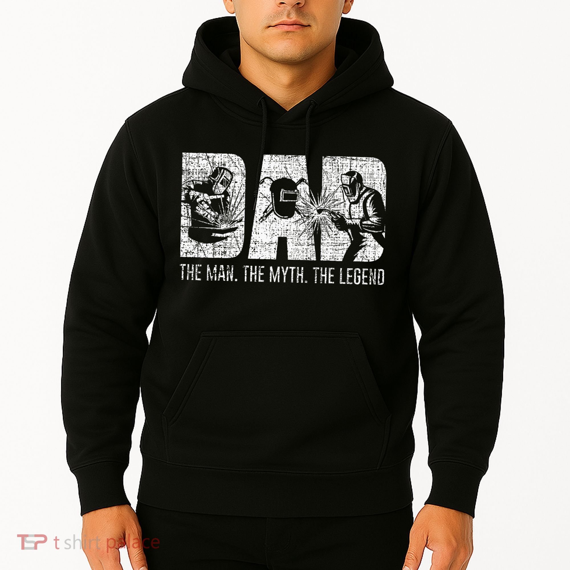 Welder Funny Welding Dad Man Myth Legend Father Hoodie
