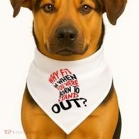 Why Fit When You Were Born To Stand Out Quote USA-Made Doggie Bandana thumb 1