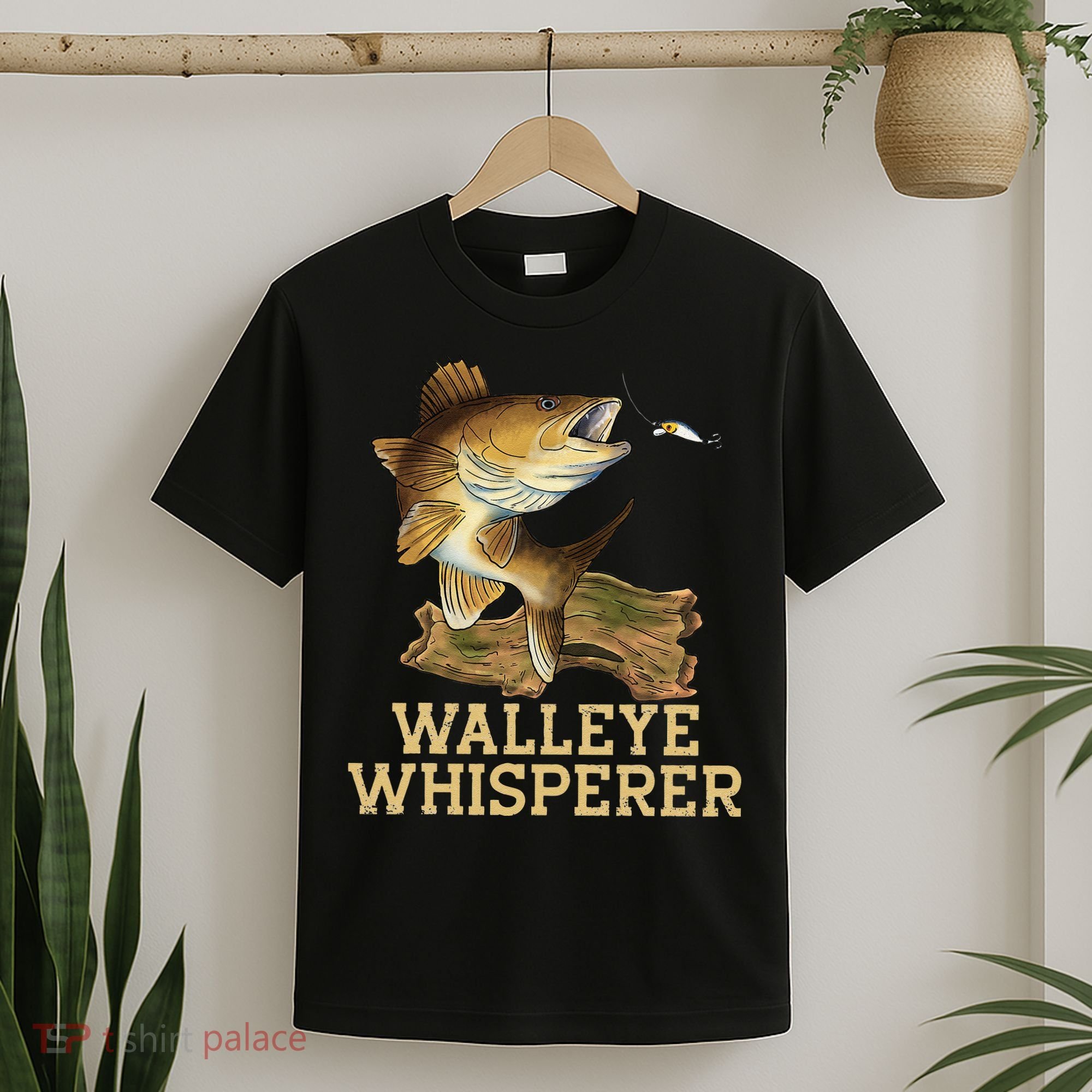 Walleye Fishing Walleye Whisperer Fishing Lure T-Shirt