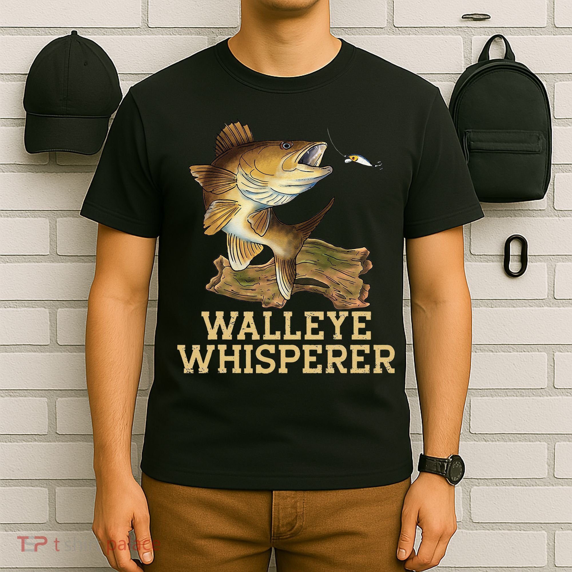 Walleye Fishing Walleye Whisperer Fishing Lure T-Shirt