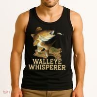 Walleye Fishing Walleye Whisperer Fishing Lure Tank Top thumb 3