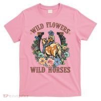 Wild Flowers Wild Horses Cowgirl T-Shirt thumb 0