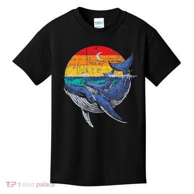 Whale Family Whale Lover Whales Aquarist Marine Biologist Kids T-Shirt