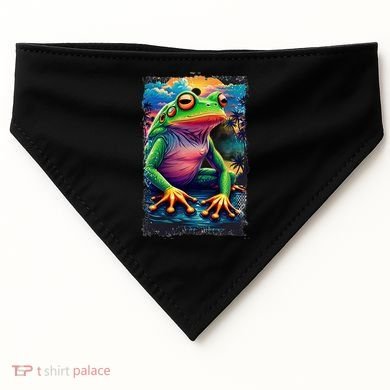 Watercolor Frog USA-Made Doggie Bandana