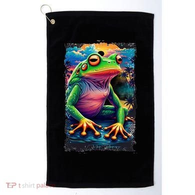 Watercolor Frog Golf Towel
