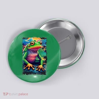 Watercolor Frog Button