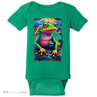 Watercolor Frog Baby Bodysuit