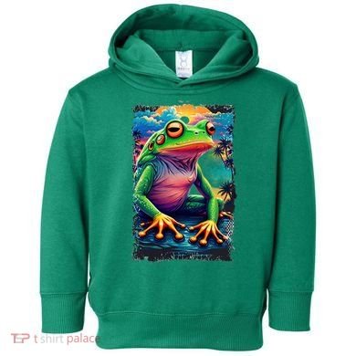 Watercolor Frog Toddler Hoodie
