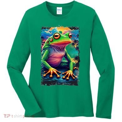 Watercolor Frog Women's Long Sleeve Shirt