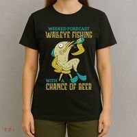 Weekend Forecast Walleye Fishing With A Chance Of Beer T-Shirt thumb 4