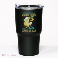 Weekend Forecast Walleye Fishing With A Chance Of Beer Tumbler thumb 0