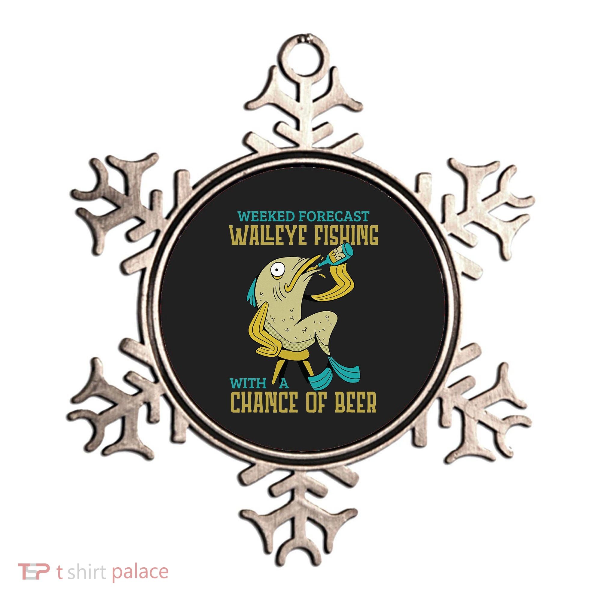 Weekend Forecast Walleye Fishing With A Chance Of Beer Ornament