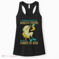 Weekend Forecast Walleye Fishing With A Chance Of Beer Women's Tank Top thumb 0