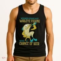 Weekend Forecast Walleye Fishing With A Chance Of Beer Tank Top thumb 3