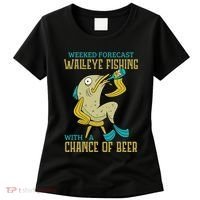 Weekend Forecast Walleye Fishing With A Chance Of Beer Women's T-Shirt thumb 0