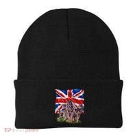 Wolf Family With Union Jack Flag Gift Beanie thumb 0