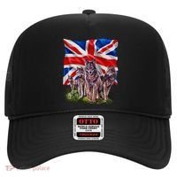 Wolf Family With Union Jack Flag Gift Hat thumb 0