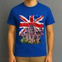 Wolf Family With Union Jack Flag Gift T-Shirt thumb 3