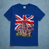 Wolf Family With Union Jack Flag Gift T-Shirt thumb 5