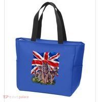 Wolf Family With Union Jack Flag Gift Tote Bag thumb 3