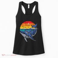 Whale Family Whale Lover Whales Aquarist Marine Biologist Women's Tank Top thumb 0