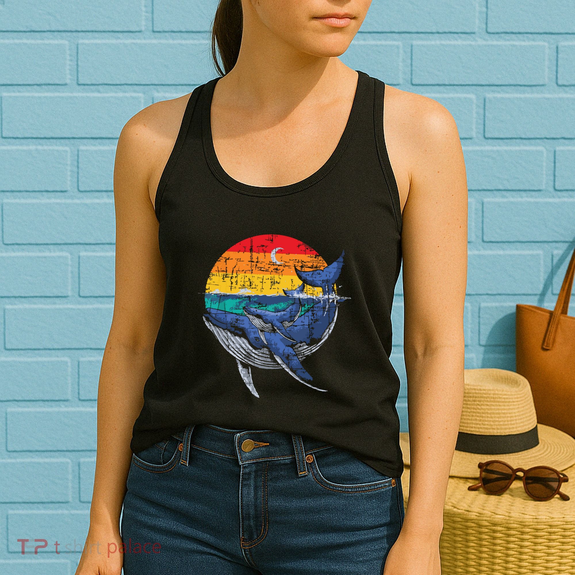 Whale Family Whale Lover Whales Aquarist Marine Biologist Women's Tank Top