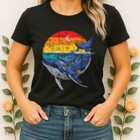 Whale Family Whale Lover Whales Aquarist Marine Biologist Women's T-Shirt thumb 2