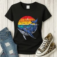 Whale Family Whale Lover Whales Aquarist Marine Biologist Women's T-Shirt thumb 3