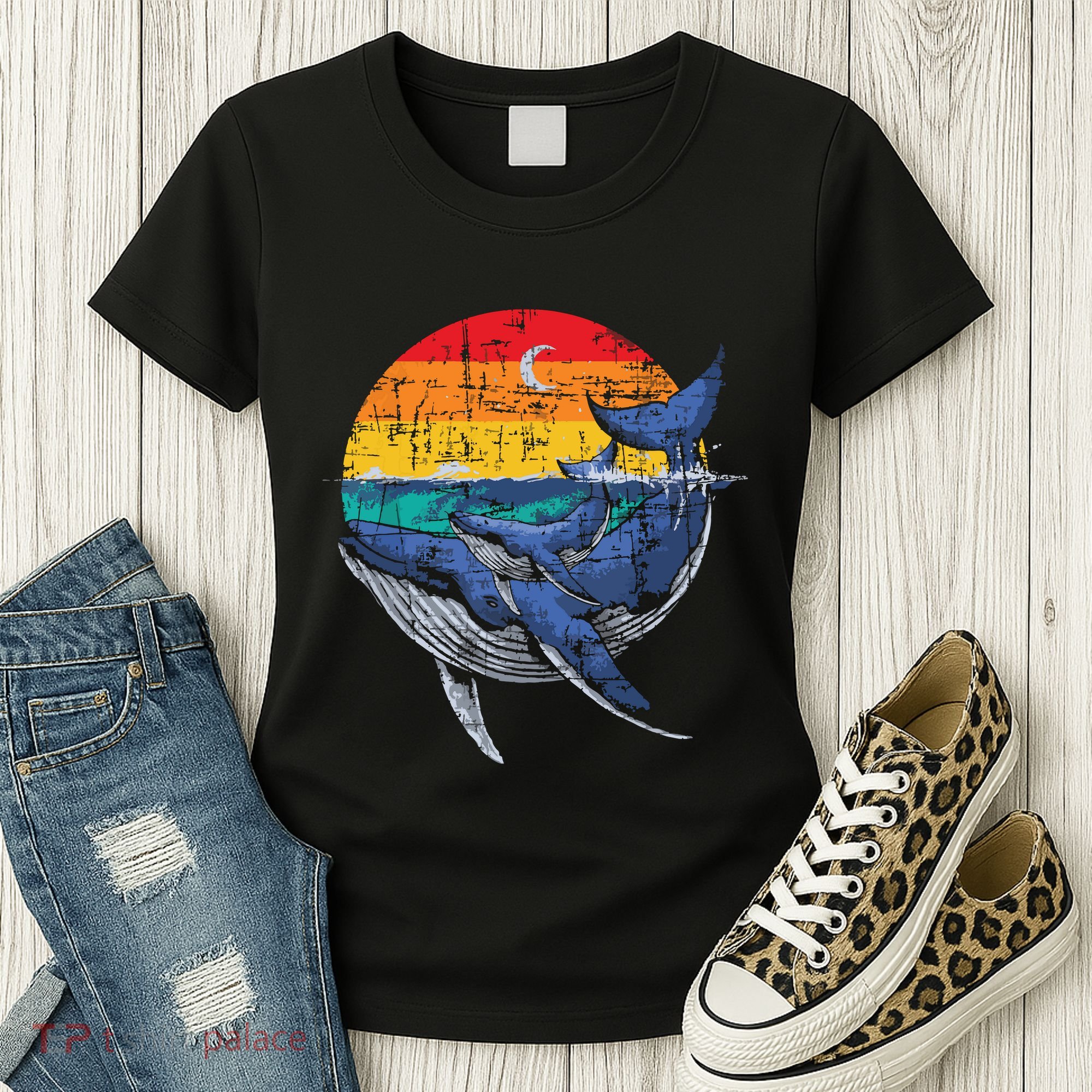 Whale Family Whale Lover Whales Aquarist Marine Biologist Women's T-Shirt