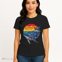 Whale Family Whale Lover Whales Aquarist Marine Biologist Women's T-Shirt thumb 4