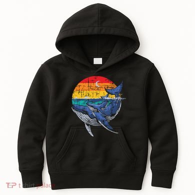 Whale Family Whale Lover Whales Aquarist Marine Biologist Kids Hoodie