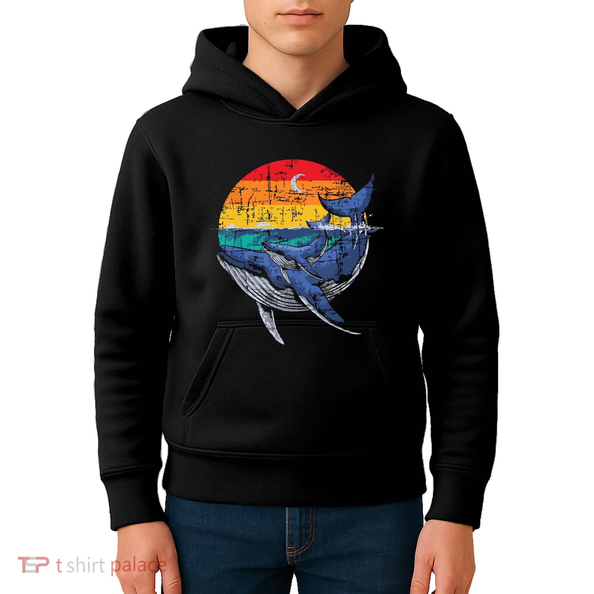 Whale Family Whale Lover Whales Aquarist Marine Biologist Kids Hoodie