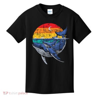 Whale Family Whale Lover Whales Aquarist Marine Biologist Kids T-Shirt