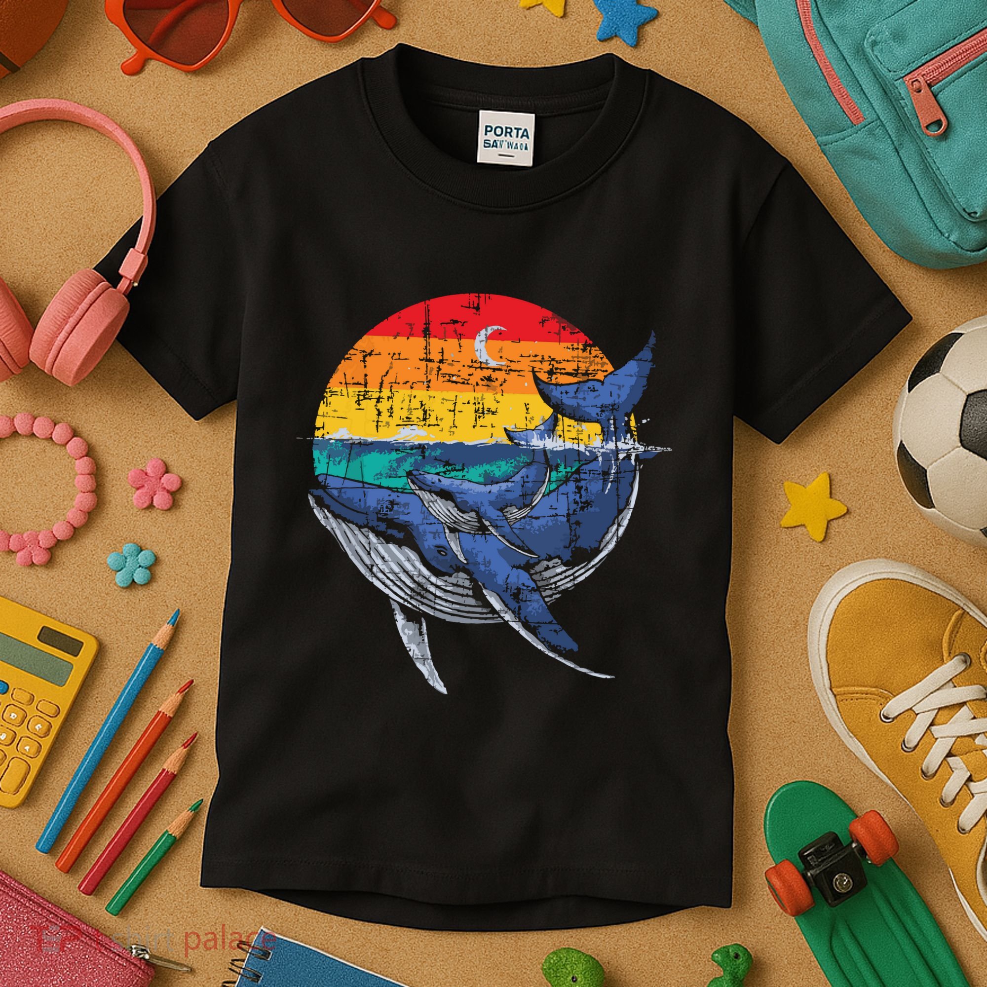 Whale Family Whale Lover Whales Aquarist Marine Biologist Kids T-Shirt