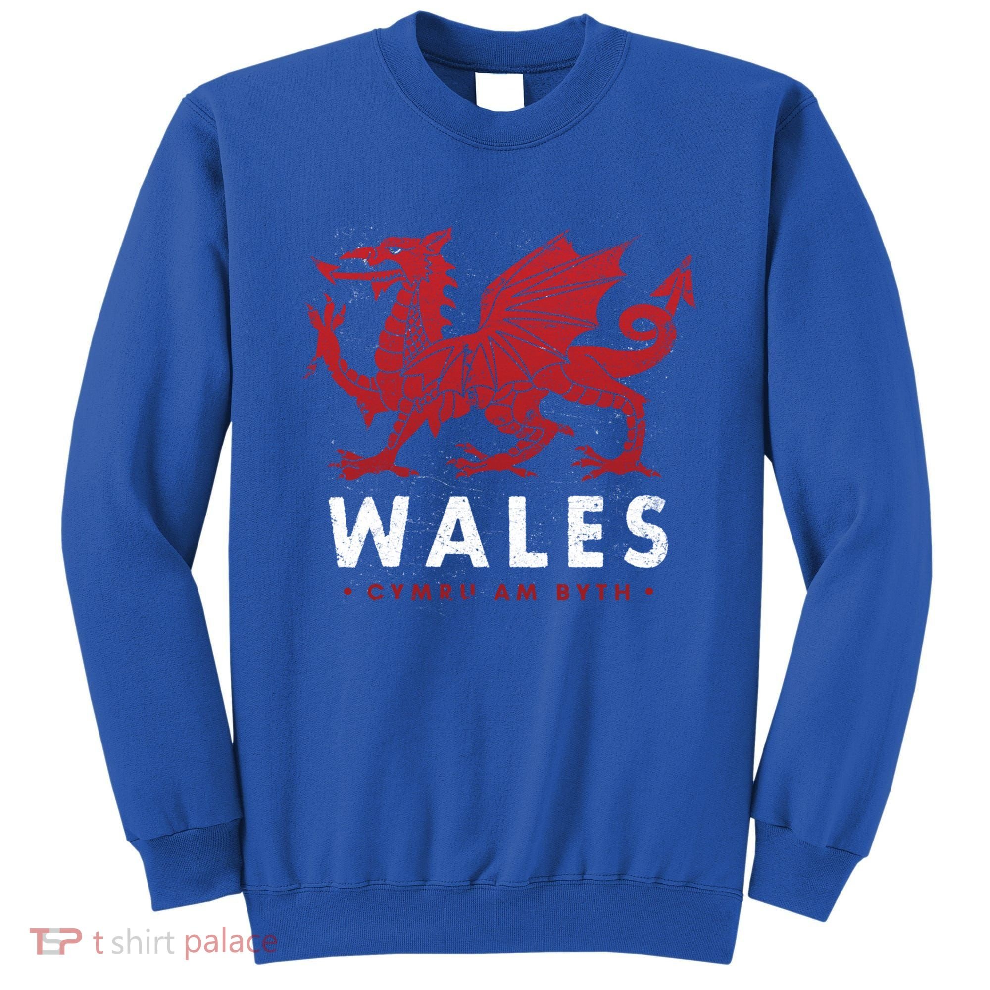 Wales Flag Welsh Dragon Baner Cymru Am Byth Welsh Gift Sweatshirt