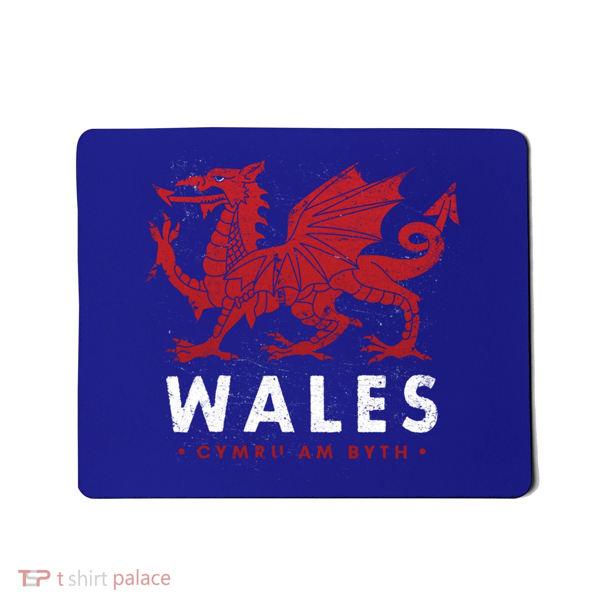 Wales Flag Welsh Dragon Baner Cymru Am Byth Welsh Gift Mousepad