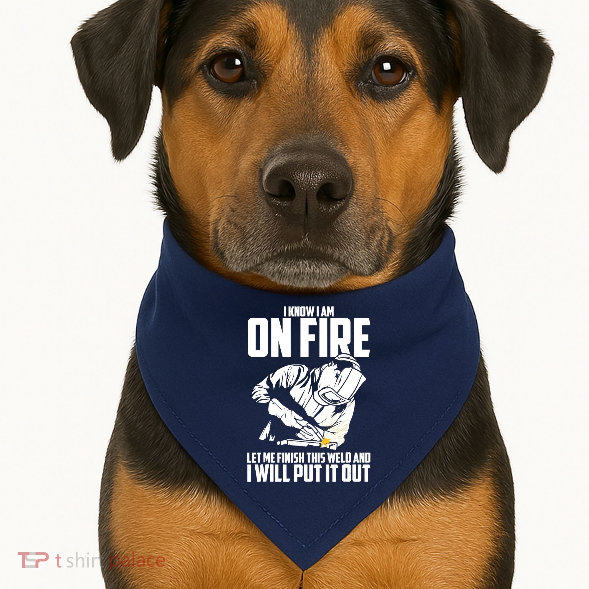 Welder Funny Welding Saying Graphic For USA-Made Doggie Bandana