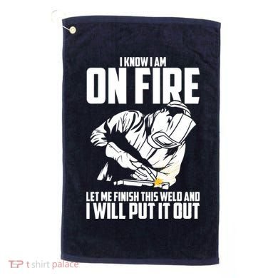Welder Funny Welding Saying Graphic For Golf Towel